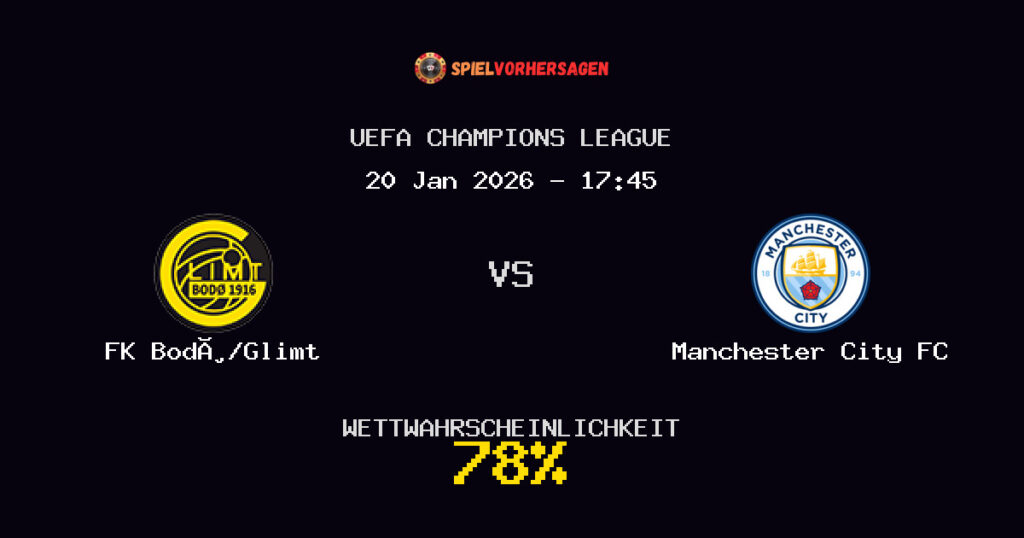 FK Bodø/Glimt vs Manchester City FC Spielvorhersage - UEFA Champions League - Wett-Tipps