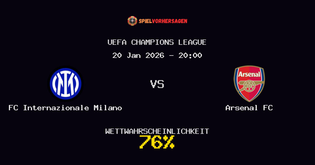 FC Internazionale Milano vs Arsenal FC Spielvorhersage - UEFA Champions League - Wett-Tipps