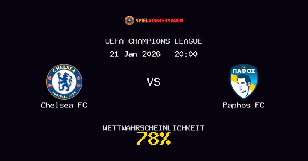 Chelsea FC vs Paphos FC Spielvorhersage - UEFA Champions League - Wett-Tipps