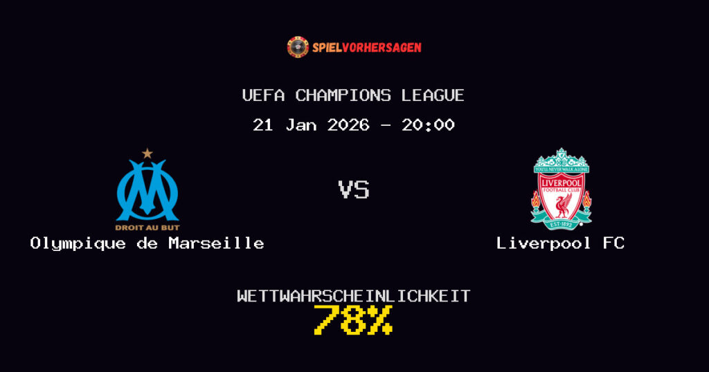 Olympique de Marseille vs Liverpool FC Spielvorhersage - UEFA Champions League - Wett-Tipps