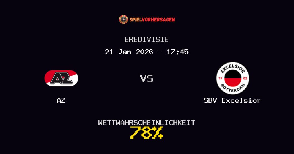 AZ vs SBV Excelsior Spielvorhersage - Eredivisie - Wett-Tipps
