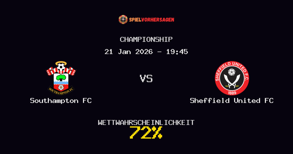 Southampton FC vs Sheffield United FC Spielvorhersage - Championship - Wett-Tipps