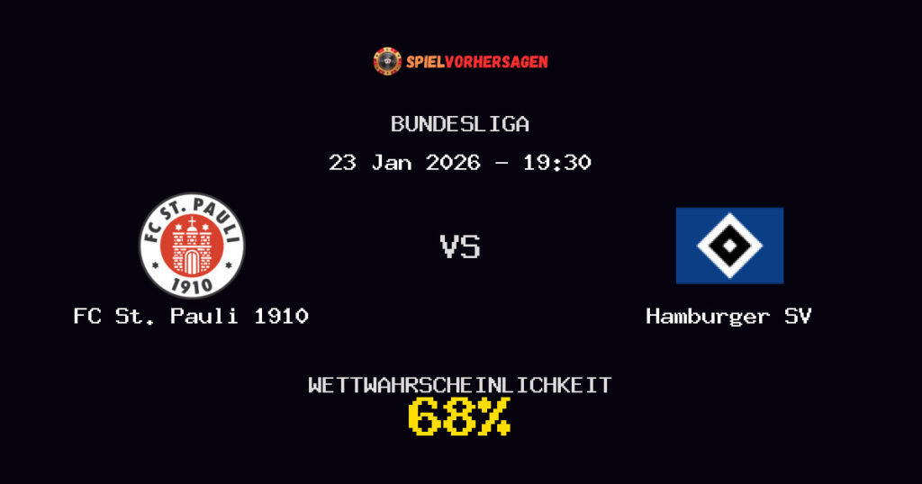 FC St. Pauli 1910 vs Hamburger SV Spielvorhersage - Bundesliga - Wett-Tipps