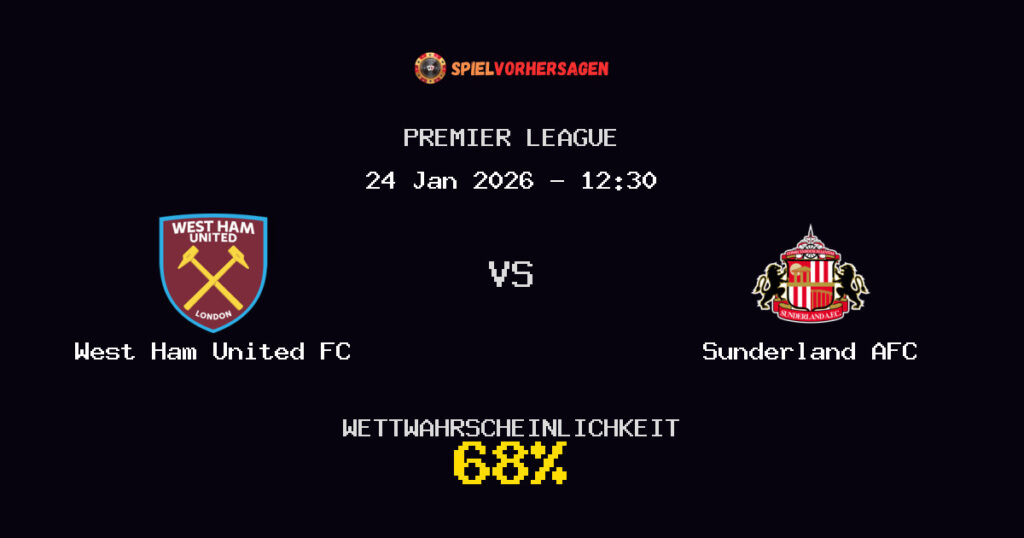 West Ham United FC vs Sunderland AFC Spielvorhersage - Premier League - Wett-Tipps