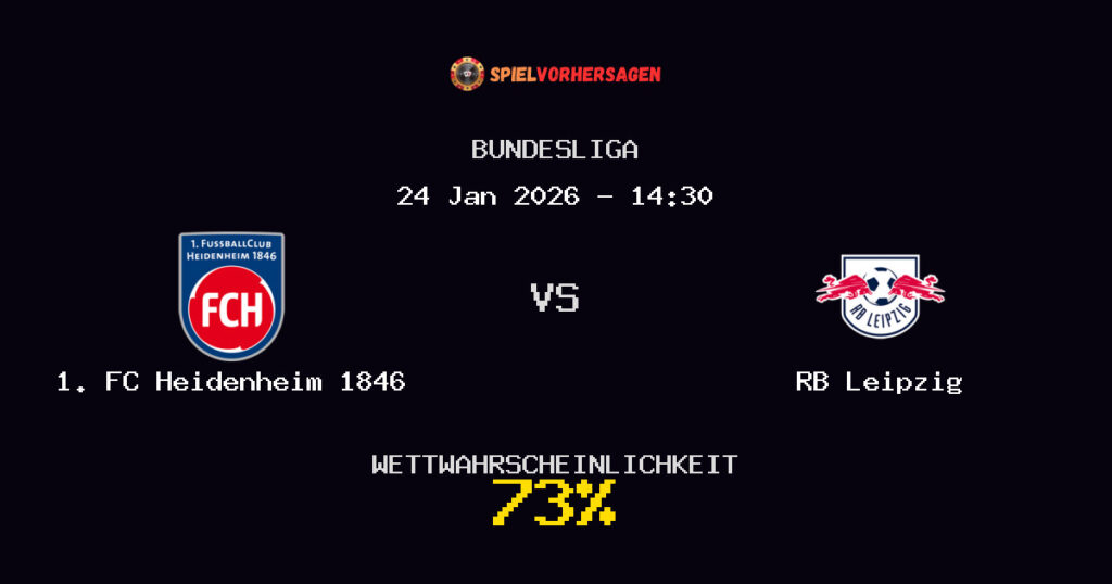1. FC Heidenheim 1846 vs RB Leipzig Spielvorhersage - Bundesliga - Wett-Tipps