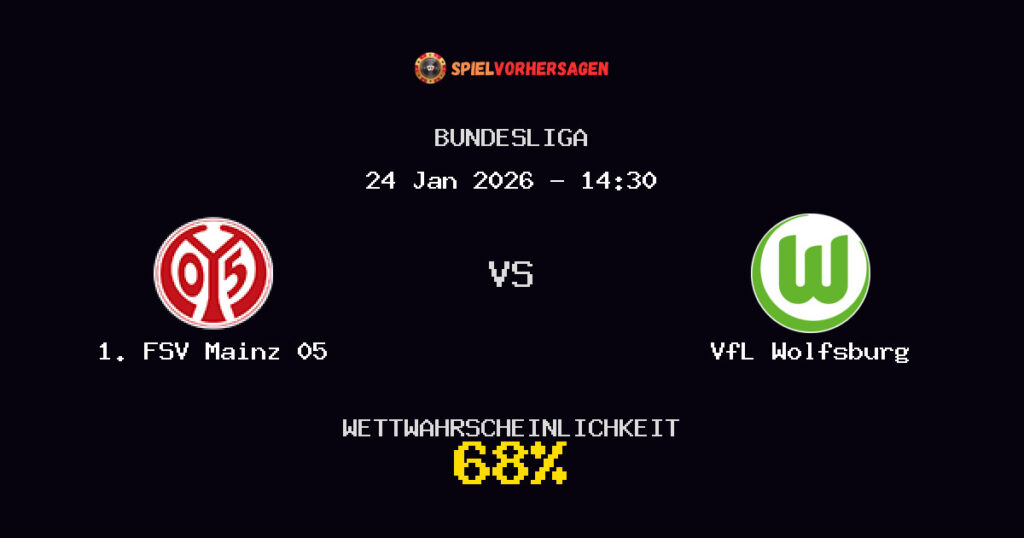 1. FSV Mainz 05 vs VfL Wolfsburg Spielvorhersage - Bundesliga - Wett-Tipps