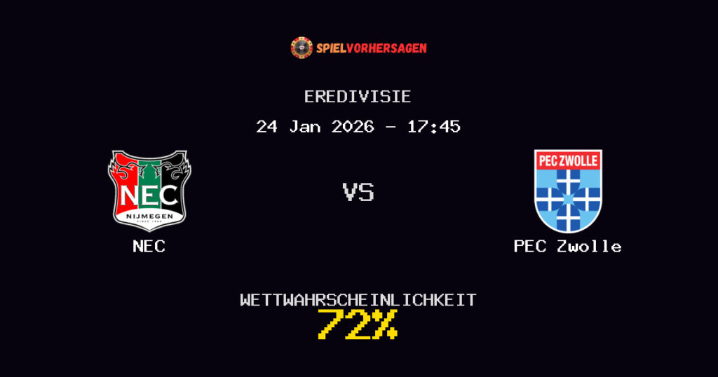 NEC vs PEC Zwolle Spielvorhersage - Eredivisie - Wett-Tipps