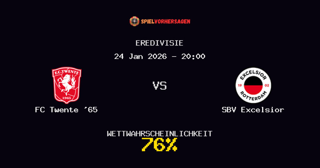 FC Twente '65 vs SBV Excelsior Spielvorhersage - Eredivisie - Wett-Tipps