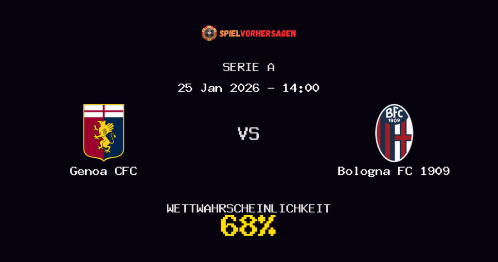 Genoa CFC vs Bologna FC 1909 Spielvorhersage - Serie A - Wett-Tipps