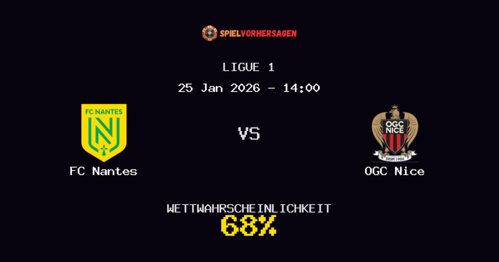 FC Nantes vs OGC Nice Spielvorhersage - Ligue 1 - Wett-Tipps