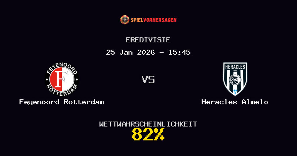 Feyenoord Rotterdam vs Heracles Almelo Spielvorhersage - Eredivisie - Wett-Tipps