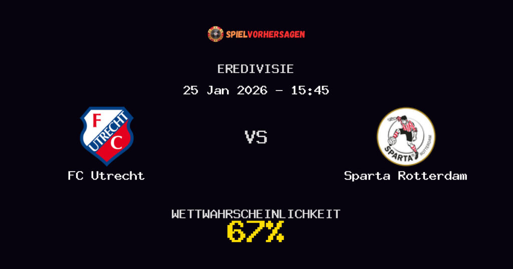 FC Utrecht vs Sparta Rotterdam Spielvorhersage - Eredivisie - Wett-Tipps