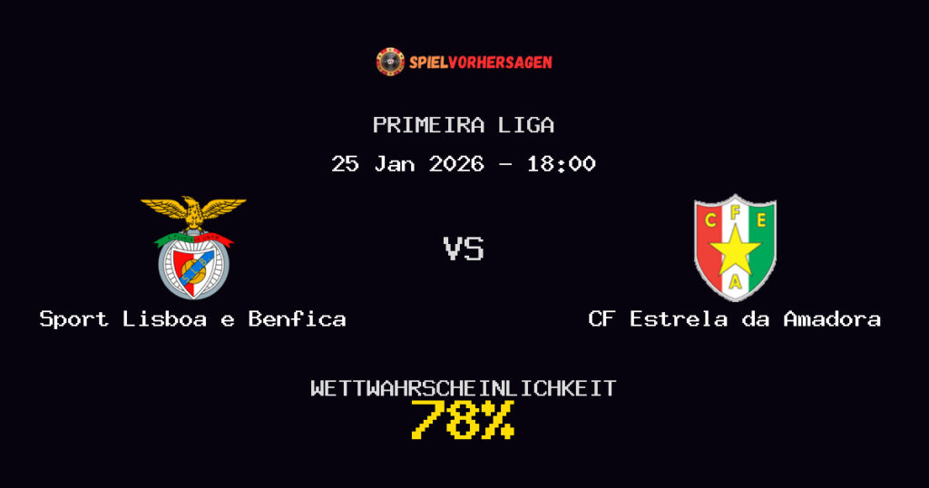 Sport Lisboa e Benfica vs CF Estrela da Amadora Spielvorhersage - Primeira Liga - Wett-Tipps
