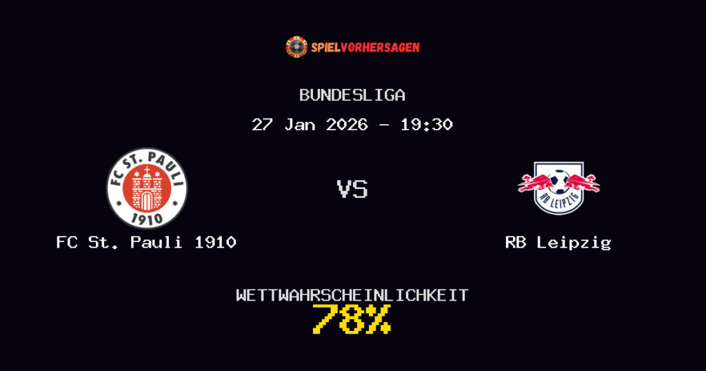 FC St. Pauli 1910 vs RB Leipzig Spielvorhersage - Bundesliga - Wett-Tipps