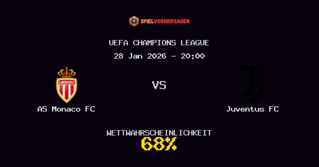 AS Monaco FC vs Juventus FC Spielvorhersage - UEFA Champions League - Wett-Tipps