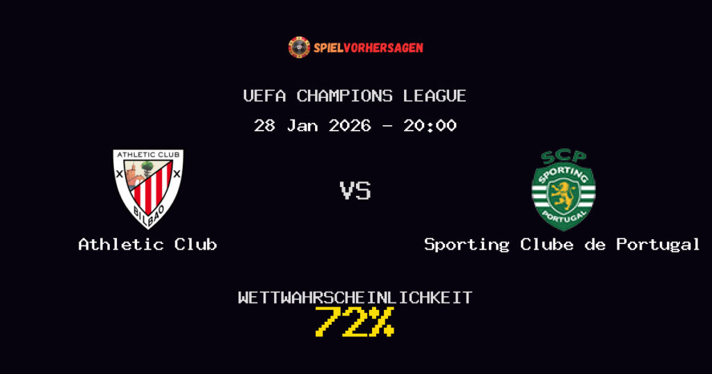 Athletic Club vs Sporting Clube de Portugal Spielvorhersage - UEFA Champions League - Wett-Tipps
