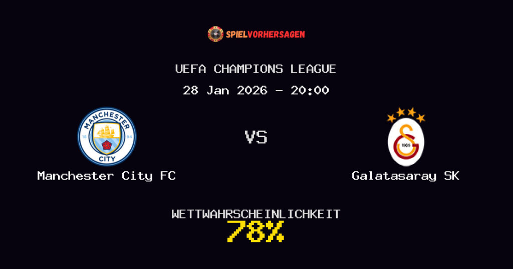 Manchester City FC vs Galatasaray SK Spielvorhersage - UEFA Champions League - Wett-Tipps