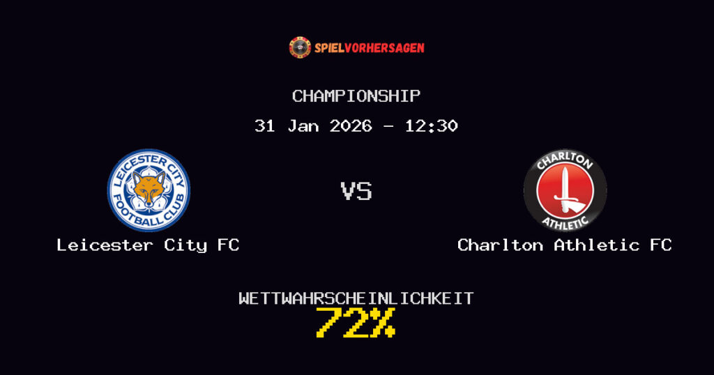Leicester City FC vs Charlton Athletic FC Spielvorhersage - Championship - Wett-Tipps