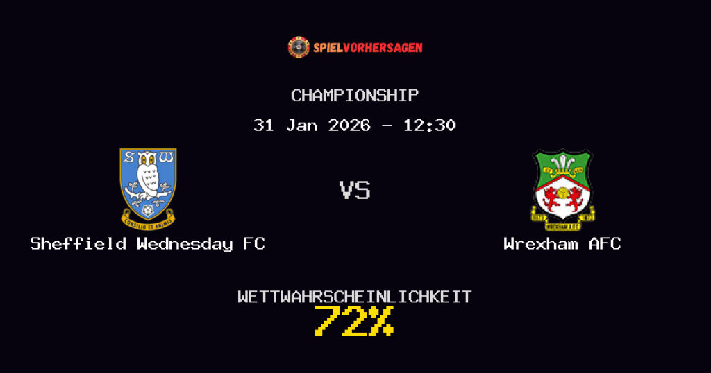 Sheffield Wednesday FC vs Wrexham AFC Spielvorhersage - Championship - Wett-Tipps