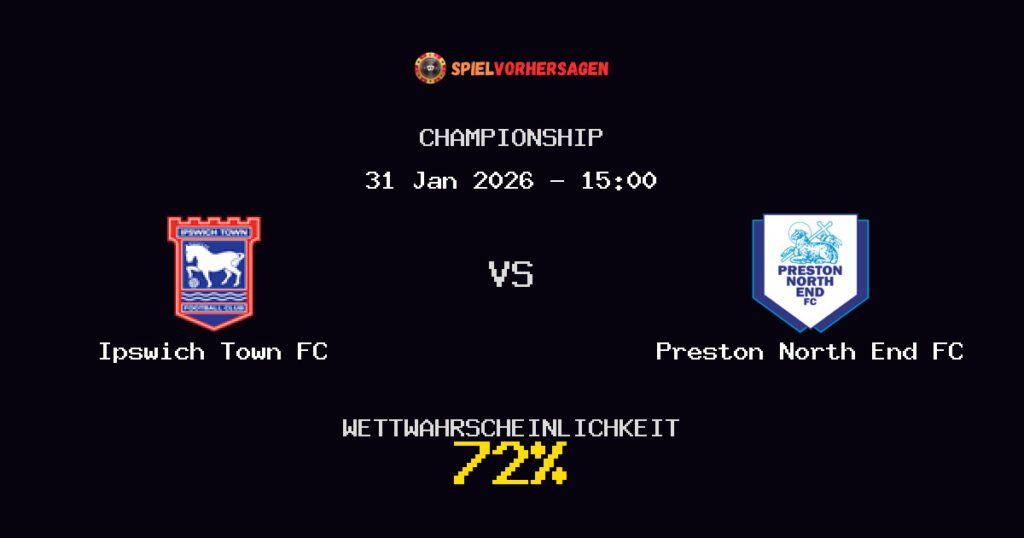 Ipswich Town FC vs Preston North End FC Spielvorhersage - Championship - Wett-Tipps