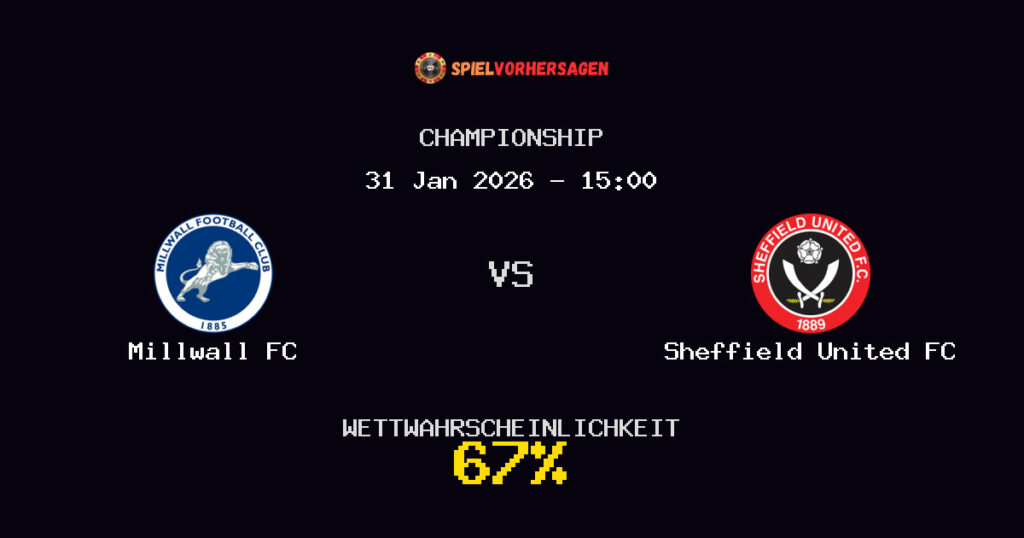 Millwall FC vs Sheffield United FC Spielvorhersage - Championship - Wett-Tipps