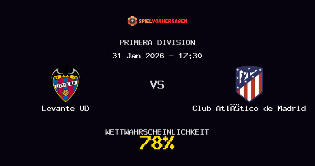 Levante UD vs Club Atlético de Madrid Spielvorhersage - Primera Division - Wett-Tipps