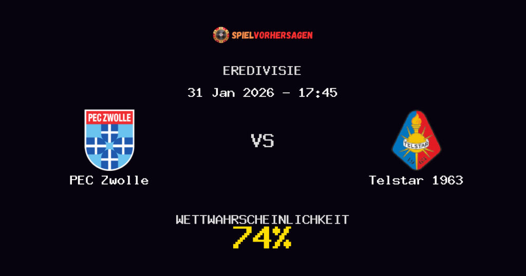 PEC Zwolle vs Telstar 1963 Spielvorhersage - Eredivisie - Wett-Tipps