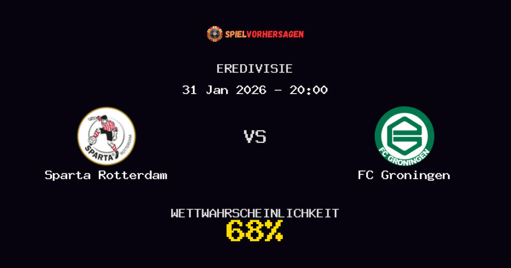 Sparta Rotterdam vs FC Groningen Spielvorhersage - Eredivisie - Wett-Tipps
