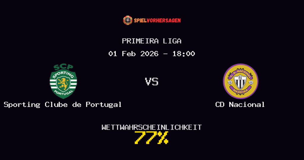 Sporting Clube de Portugal vs CD Nacional Spielvorhersage - Primeira Liga - Wett-Tipps
