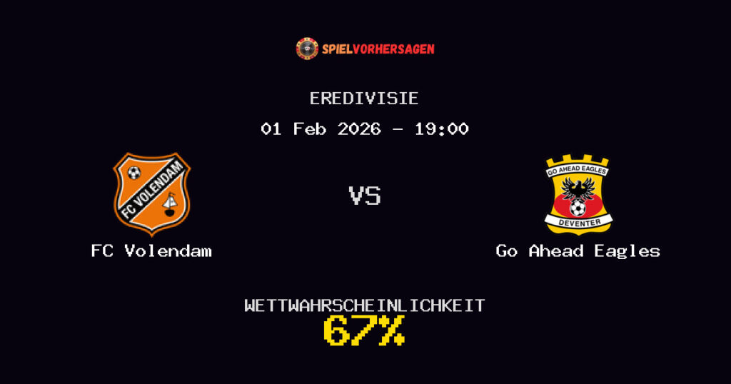 FC Volendam vs Go Ahead Eagles Spielvorhersage - Eredivisie - Wett-Tipps