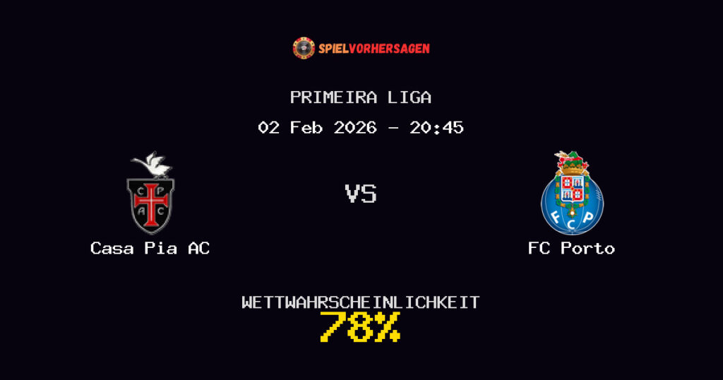 Casa Pia AC vs FC Porto Spielvorhersage - Primeira Liga - Wett-Tipps