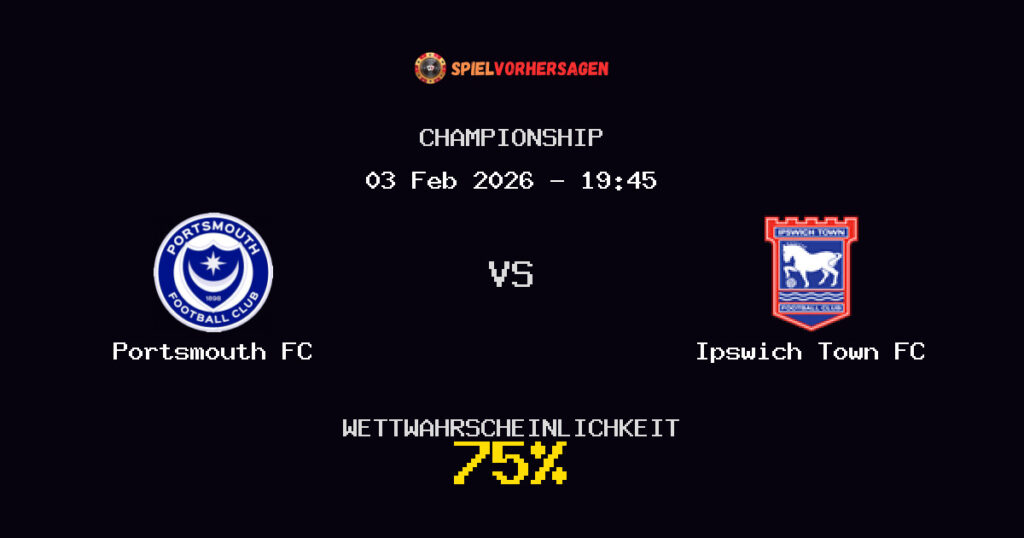 Portsmouth FC vs Ipswich Town FC Spielvorhersage - Championship - Wett-Tipps