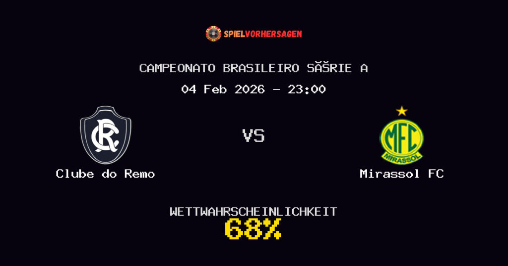 Clube do Remo vs Mirassol FC Spielvorhersage - Campeonato Brasileiro Série A - Wett-Tipps