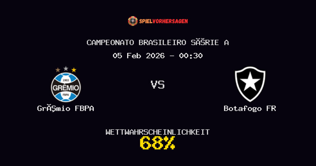 Grêmio FBPA vs Botafogo FR Spielvorhersage - Campeonato Brasileiro Série A - Wett-Tipps