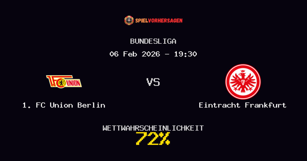 1. FC Union Berlin vs Eintracht Frankfurt Spielvorhersage - Bundesliga - Wett-Tipps