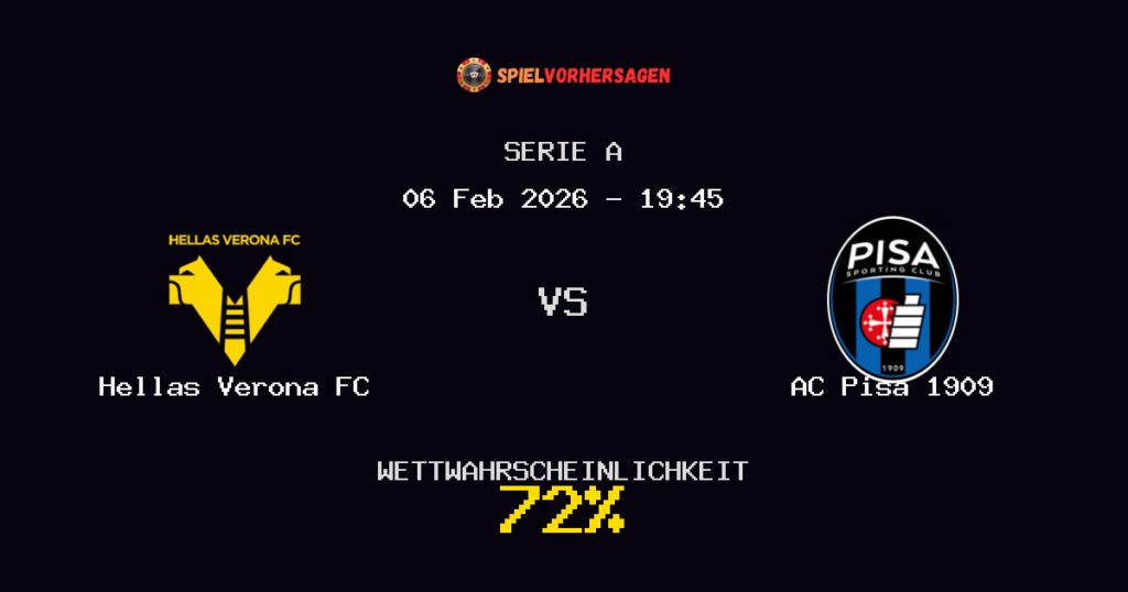 Hellas Verona FC vs AC Pisa 1909 Spielvorhersage - Serie A - Wett-Tipps