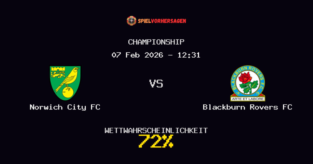 Norwich City FC vs Blackburn Rovers FC Spielvorhersage - Championship - Wett-Tipps