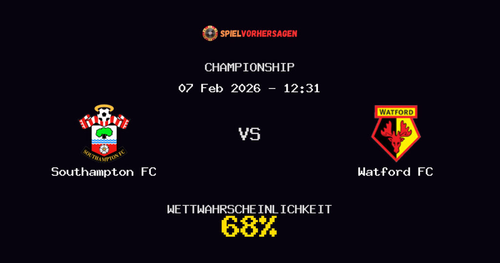 Southampton FC vs Watford FC Spielvorhersage - Championship - Wett-Tipps