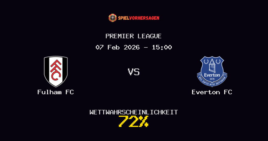 Fulham FC vs Everton FC Spielvorhersage - Premier League - Wett-Tipps