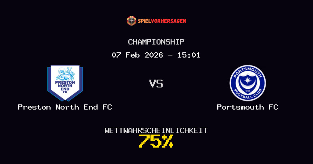 Preston North End FC vs Portsmouth FC Spielvorhersage - Championship - Wett-Tipps