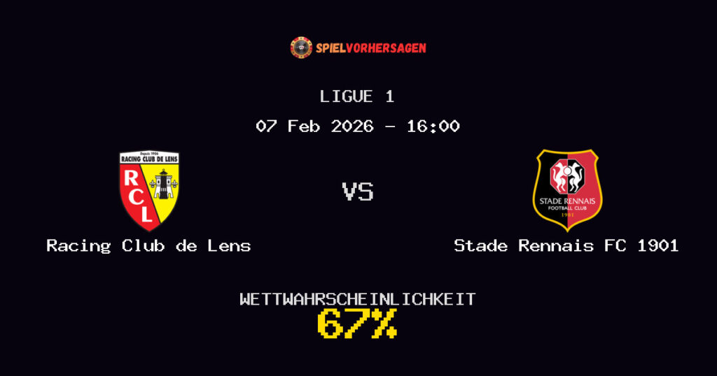 Racing Club de Lens vs Stade Rennais FC 1901 Spielvorhersage - Ligue 1 - Wett-Tipps