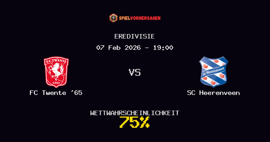 FC Twente '65 vs SC Heerenveen Spielvorhersage - Eredivisie - Wett-Tipps