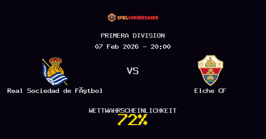 Real Sociedad de Fútbol vs Elche CF Spielvorhersage - Primera Division - Wett-Tipps