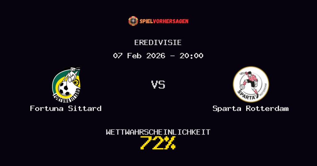 Fortuna Sittard vs Sparta Rotterdam Spielvorhersage - Eredivisie - Wett-Tipps