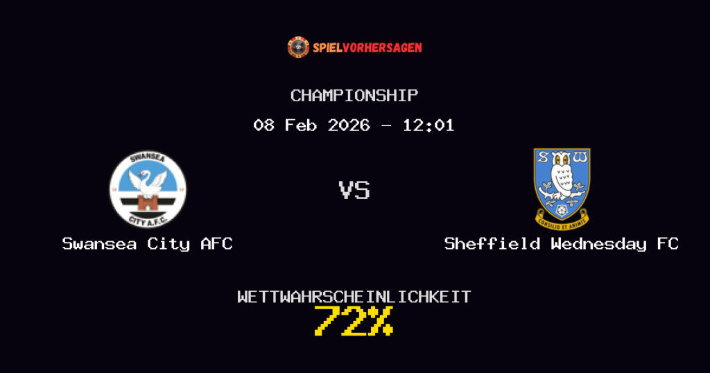 Swansea City AFC vs Sheffield Wednesday FC Spielvorhersage - Championship - Wett-Tipps