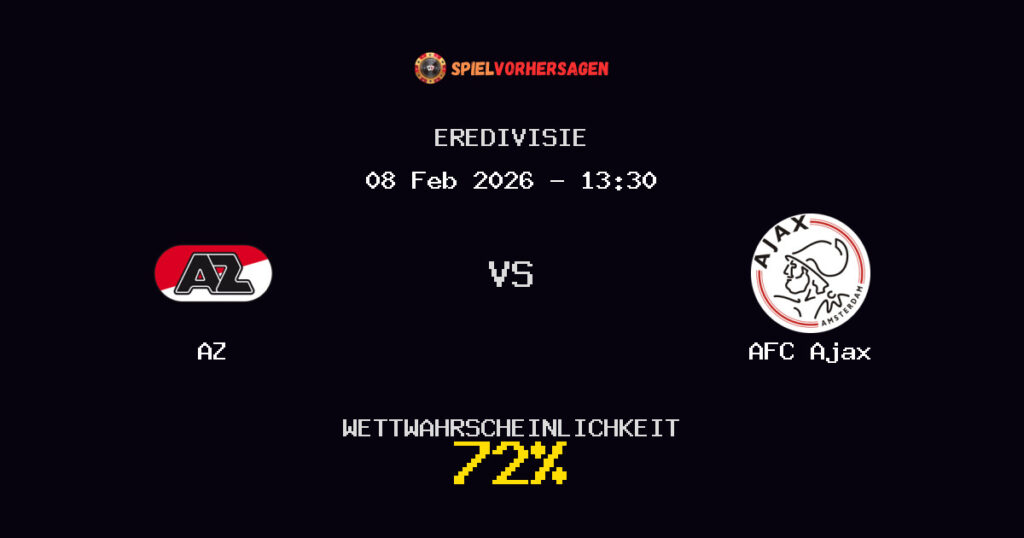 AZ vs AFC Ajax Spielvorhersage - Eredivisie - Wett-Tipps