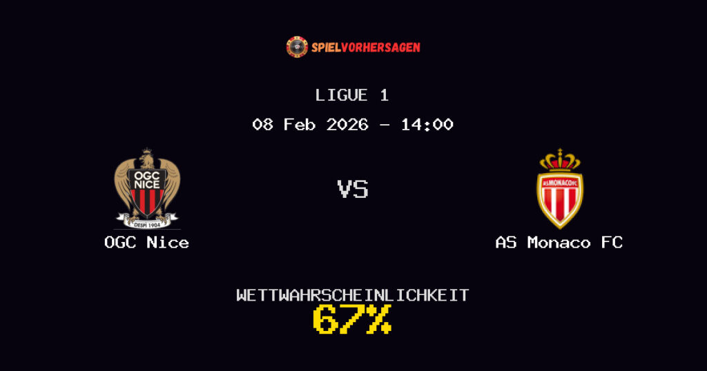 OGC Nice vs AS Monaco FC Spielvorhersage - Ligue 1 - Wett-Tipps