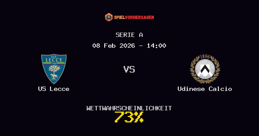 US Lecce vs Udinese Calcio Spielvorhersage - Serie A - Wett-Tipps