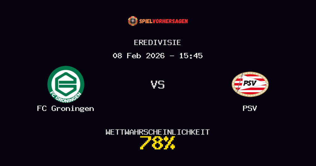 FC Groningen vs PSV Spielvorhersage - Eredivisie - Wett-Tipps