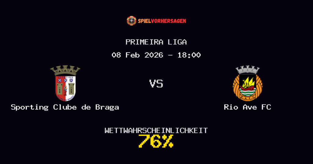 Sporting Clube de Braga vs Rio Ave FC Spielvorhersage - Primeira Liga - Wett-Tipps